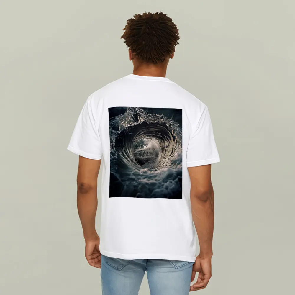 Ocean Wave Tunnel With Birds Inside – T-Shirts