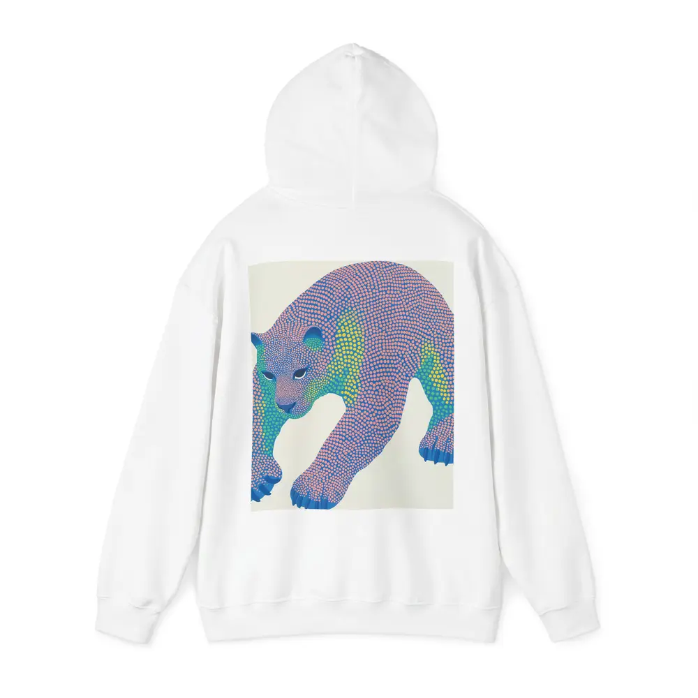 Dotwork Polar Bear Colorful Pointillist Art – Hoodies