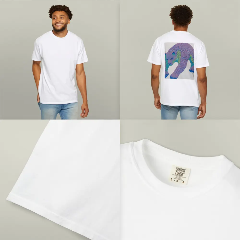 Dotwork Polar Bear Colorful Pointillist Art – T-Shirts