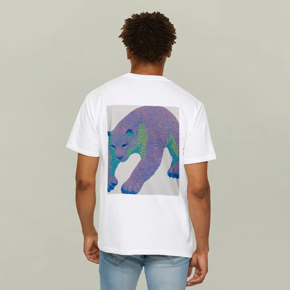 Dotwork Polar Bear Colorful Pointillist Art – T-Shirts