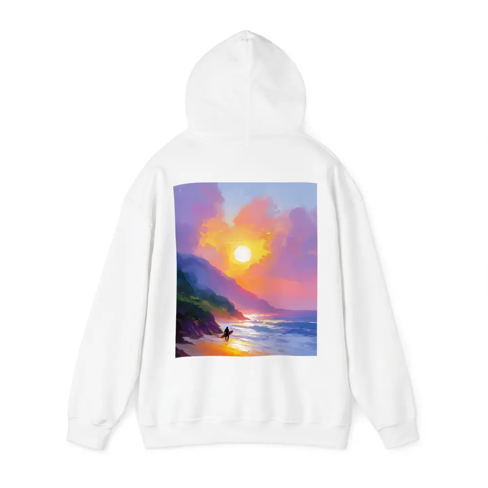 Surfer Walking Beach at Golden Sunset – Hoodies