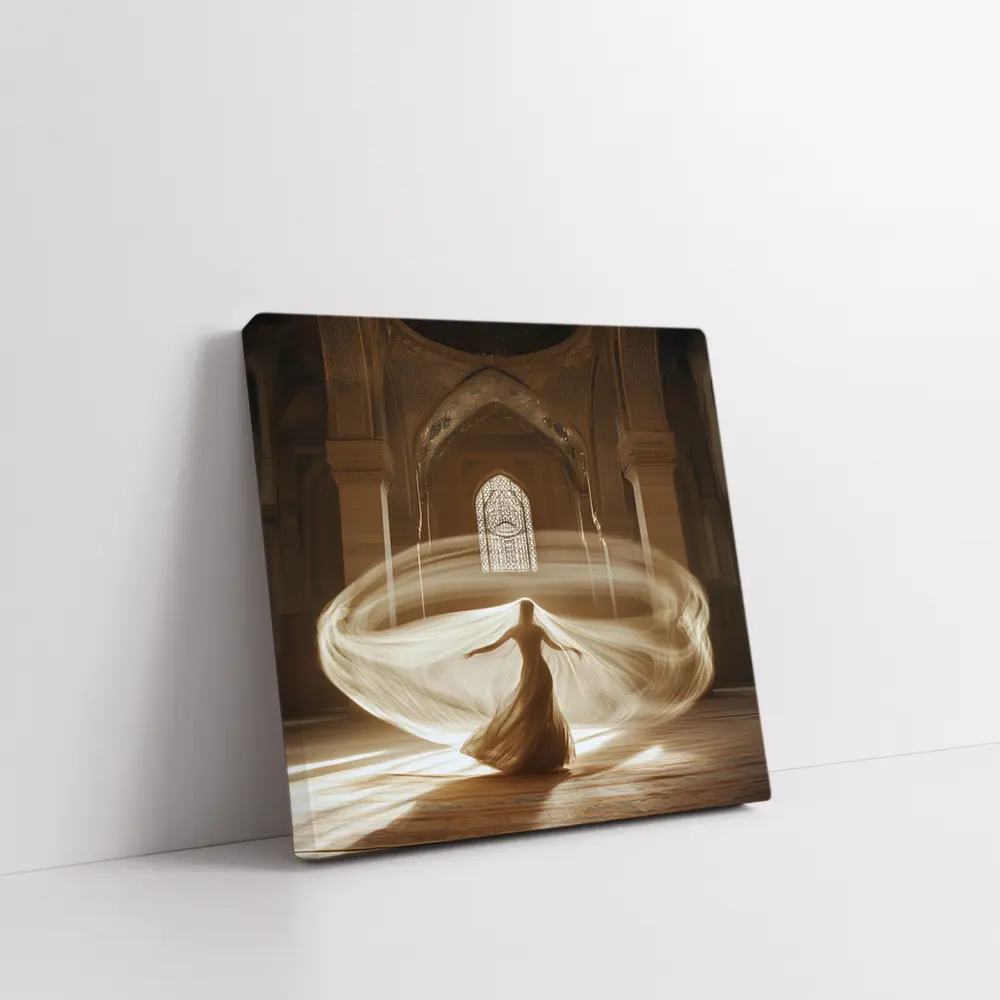 Whirling Woman Dancing Inside Ornate Mosque – Wall Art