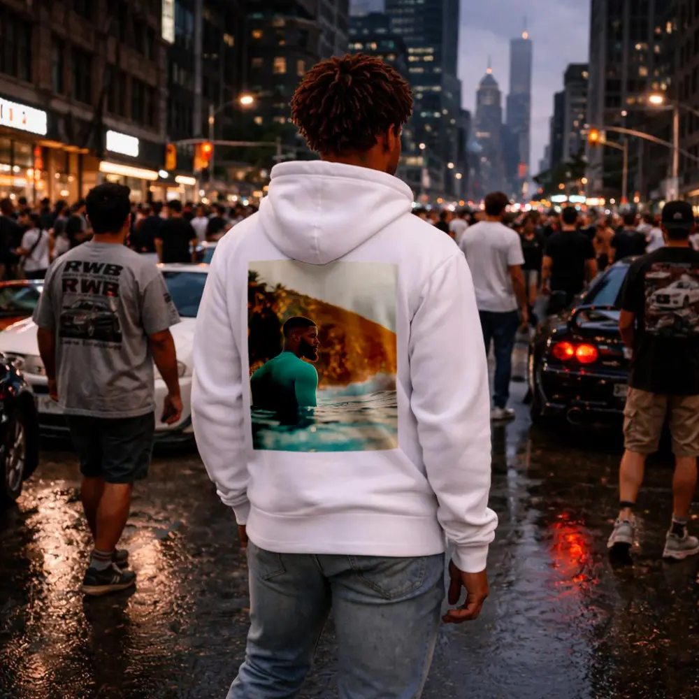 Black Man in Ocean Tropical Sunset – Hoodies