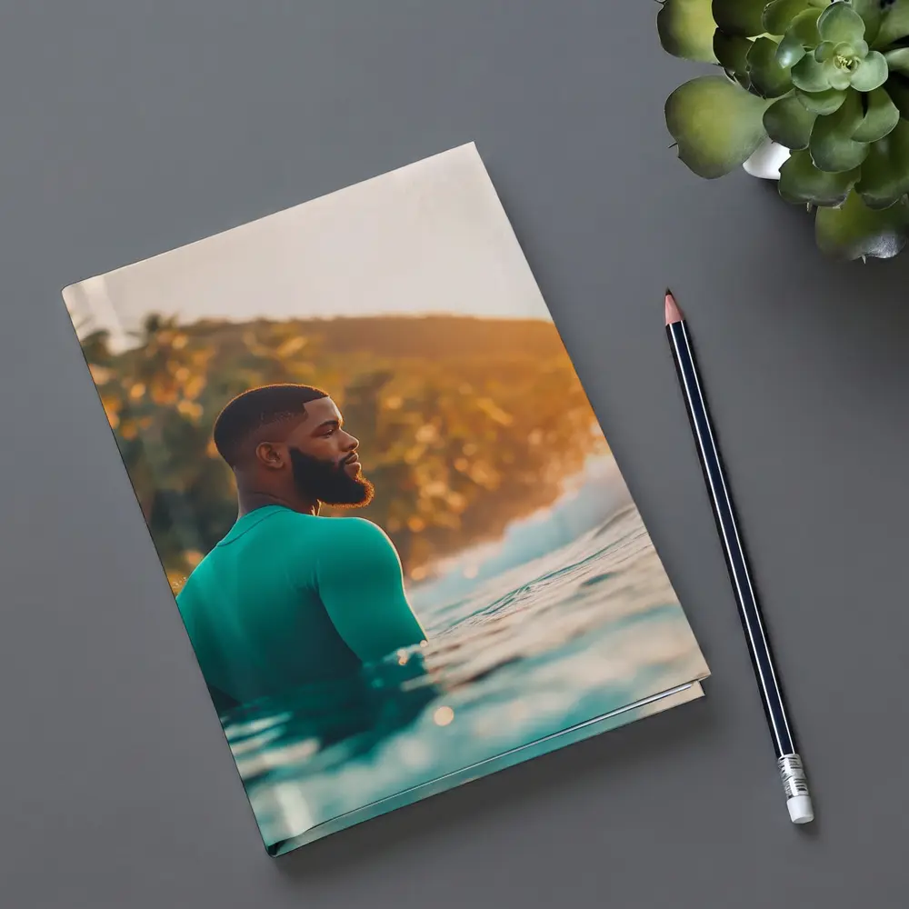 Black Man in Ocean Tropical Sunset – Notebooks