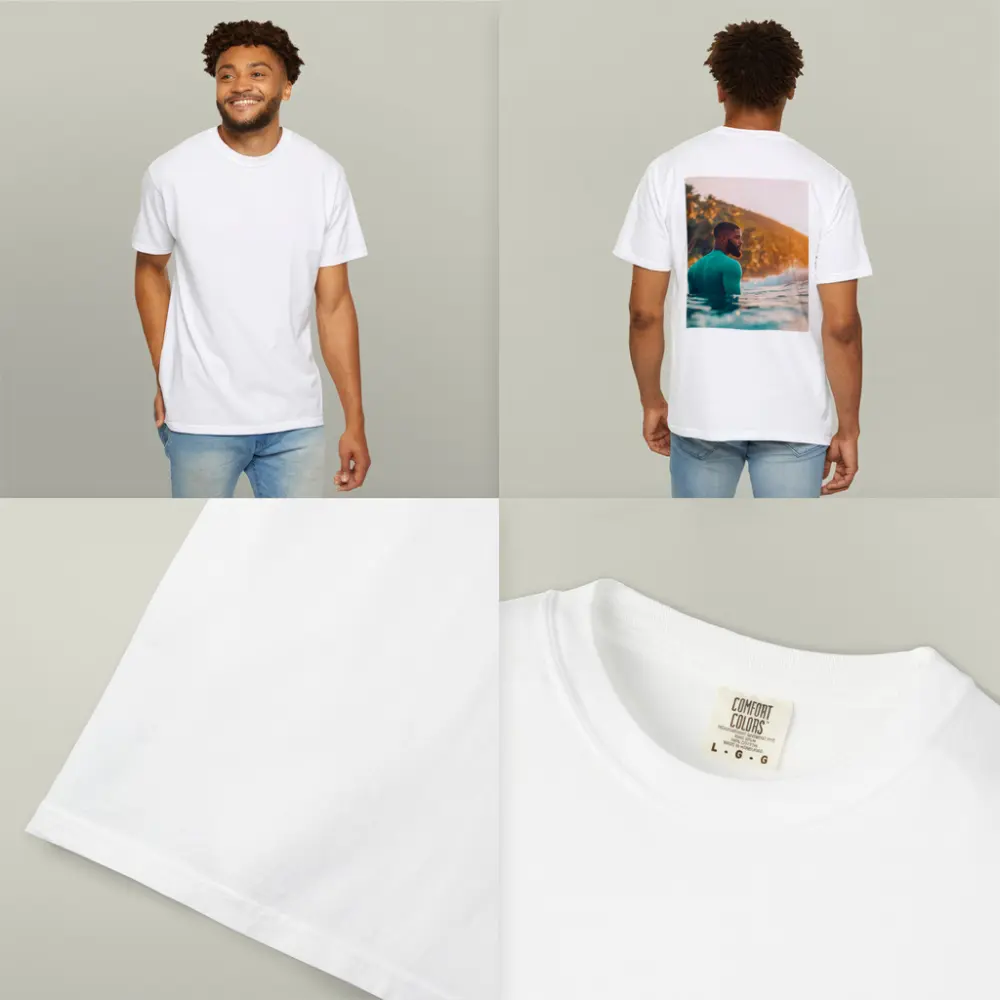 Black Man in Ocean Tropical Sunset – T-Shirts