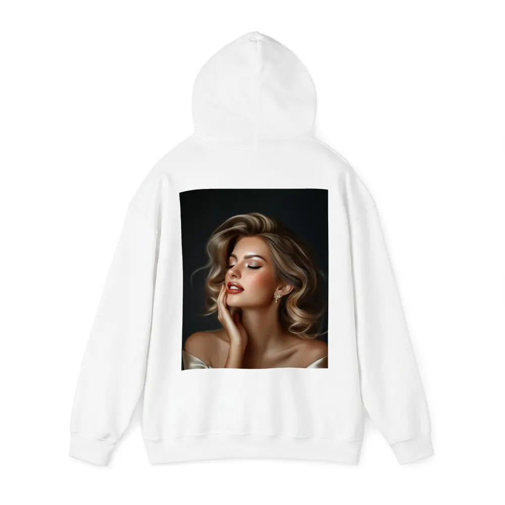 Elegant Woman Portrait Dark Background Glamour – Hoodies