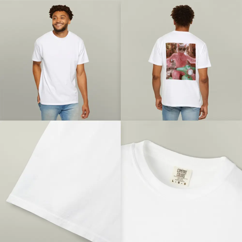 White Cat Sunglasses Pink Glitter Scooter Street – T-Shirts