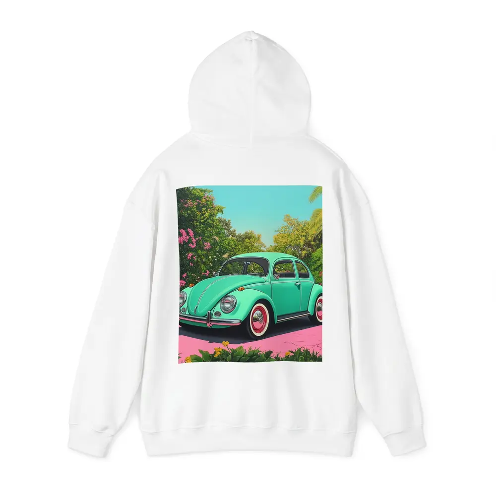 Volkswagen Beetle Mint Green Tropical Garden – Hoodies