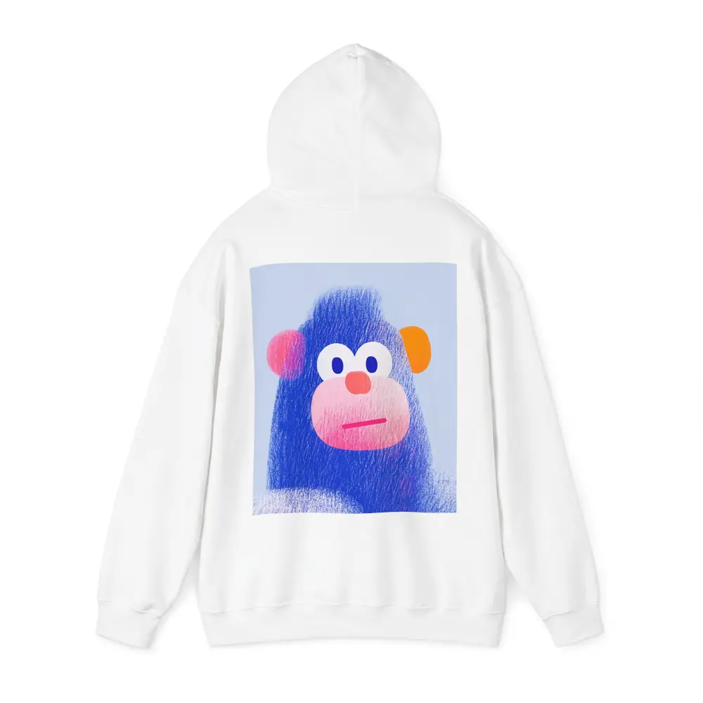 Blue Gorilla Portrait Colorful Cartoon Art – Hoodies