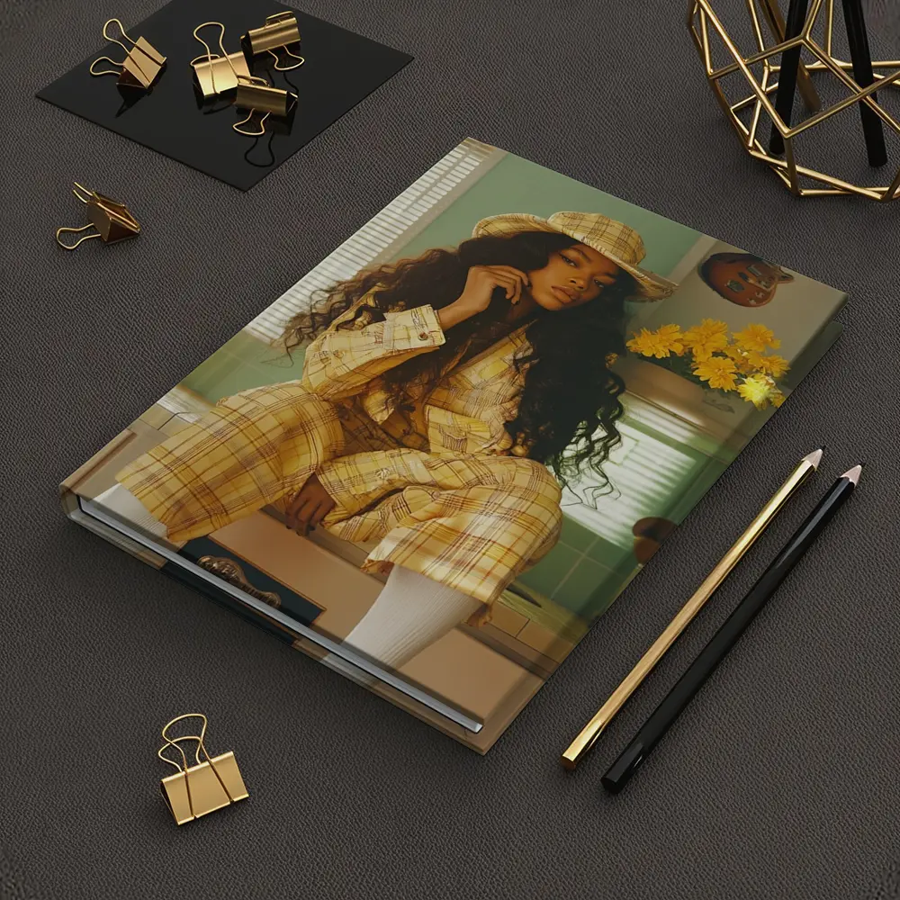 Woman Yellow Plaid Suit Retro Kitchen – Notebooks