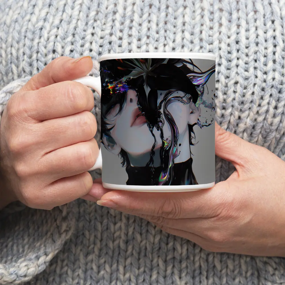 Anime Manga Dark Fantasy Figure Black Flowers – Mugs