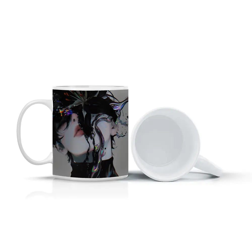 Anime Manga Dark Fantasy Figure Black Flowers – Mugs