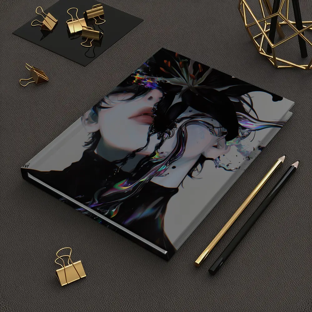 Anime Manga Dark Fantasy Figure Black Flowers – Notebooks