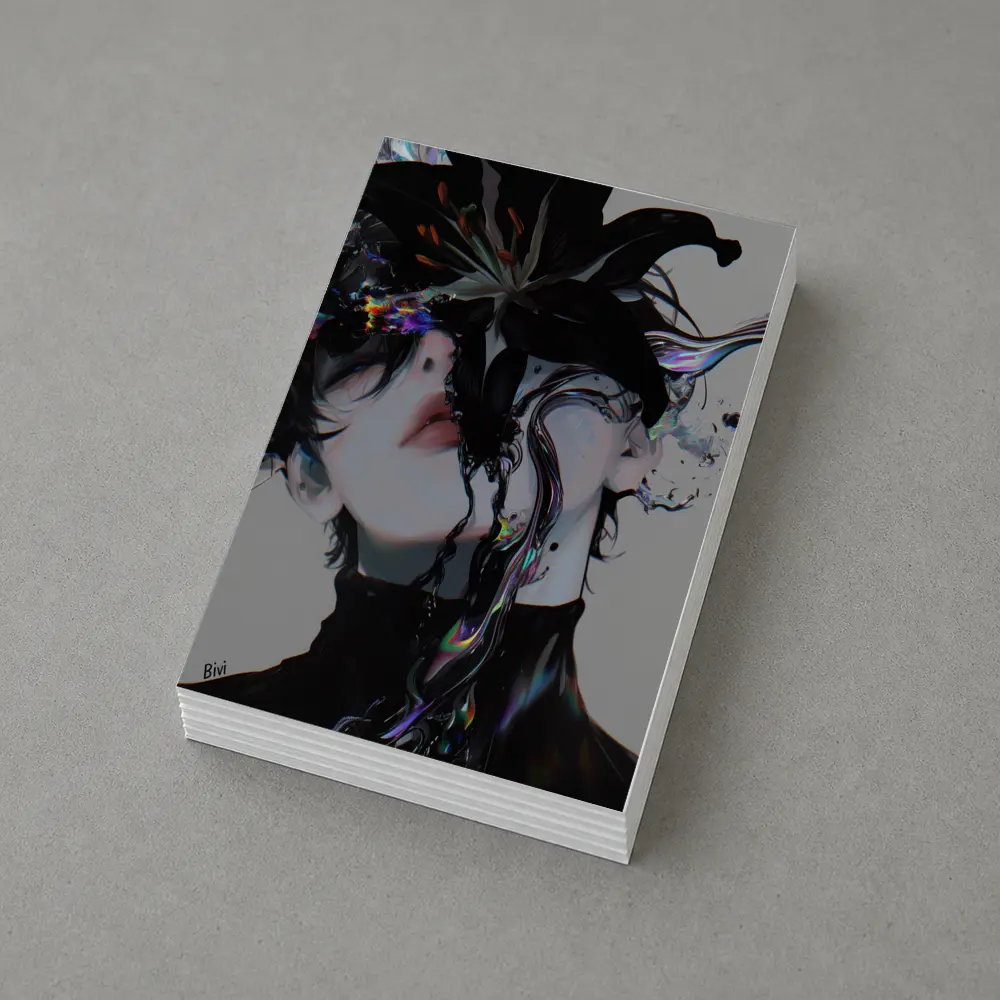 Anime Manga Dark Fantasy Figure Black Flowers – Postcards