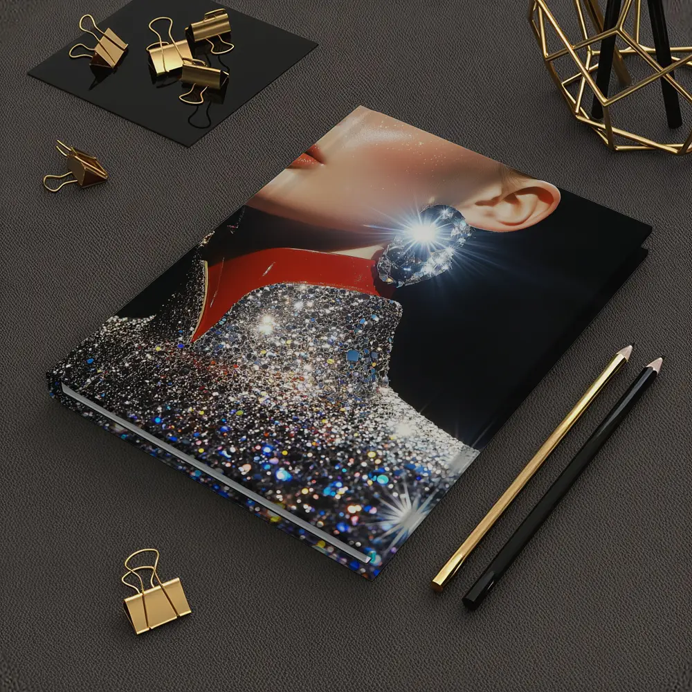 Glamour Woman Diamond Earring Glitter Fashion – Notebooks
