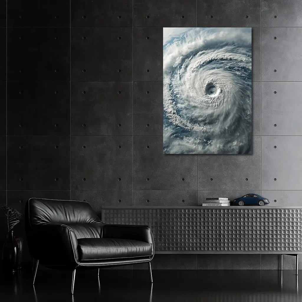Hurricane Eye Aerial View Ocean Storm – Wall Art