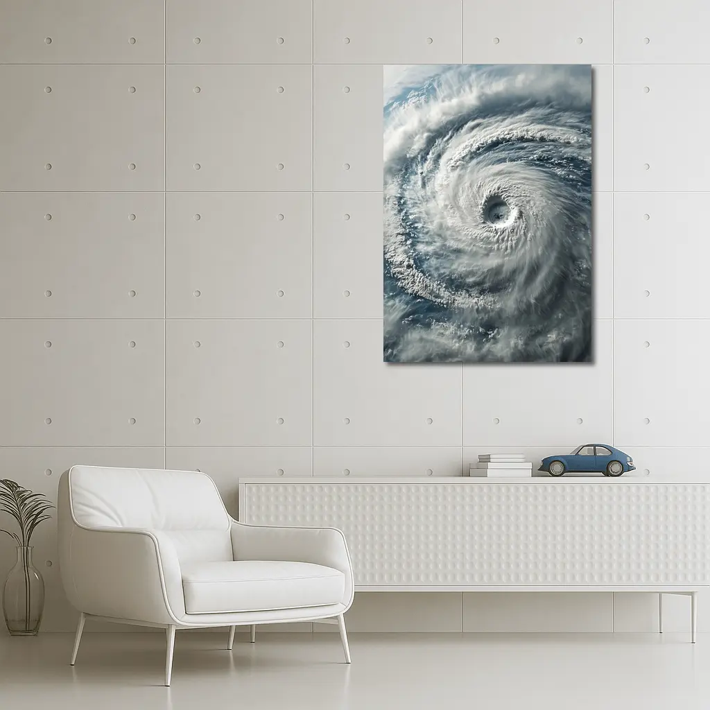 Hurricane Eye Aerial View Ocean Storm – Wall Art