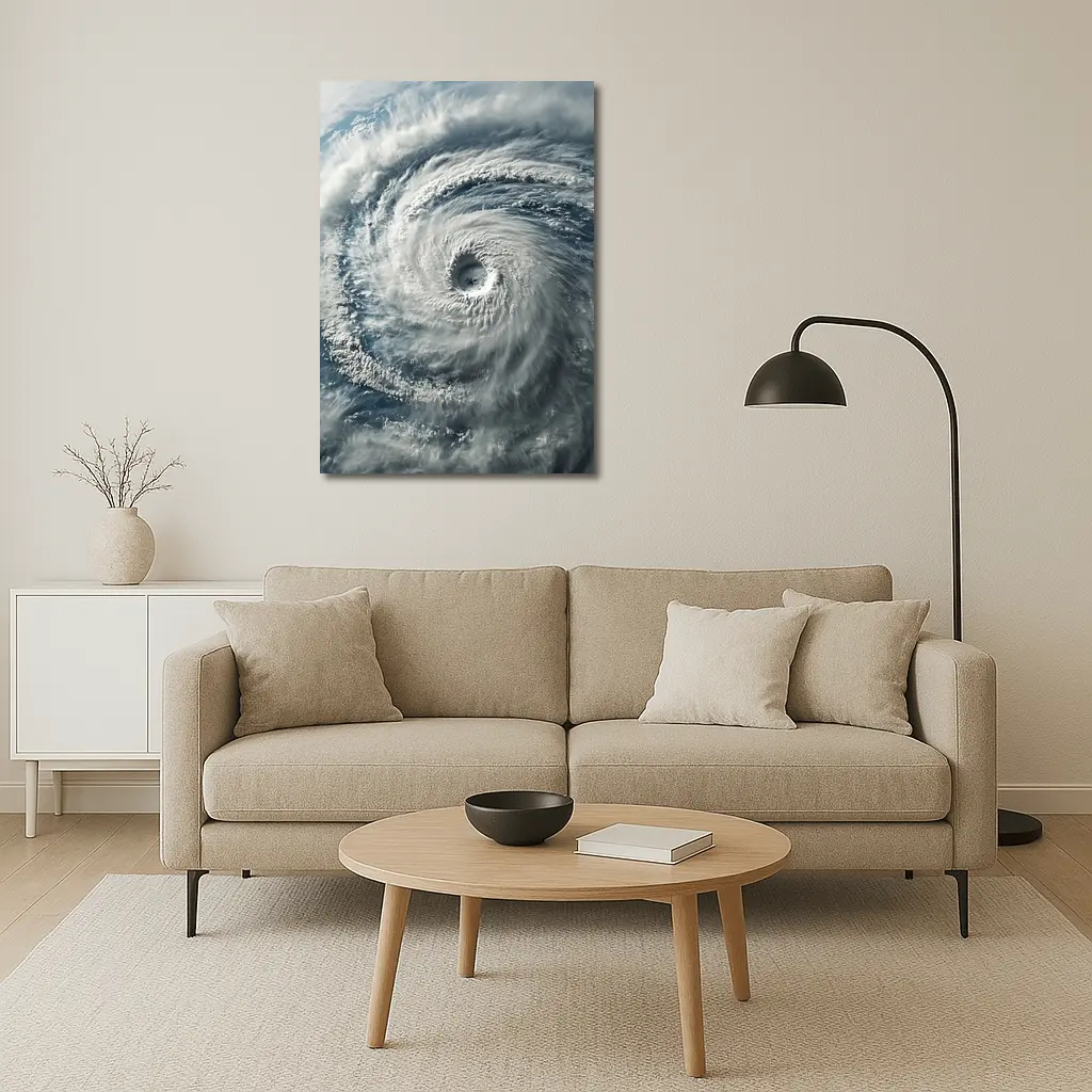 Hurricane Eye Aerial View Ocean Storm – Wall Art