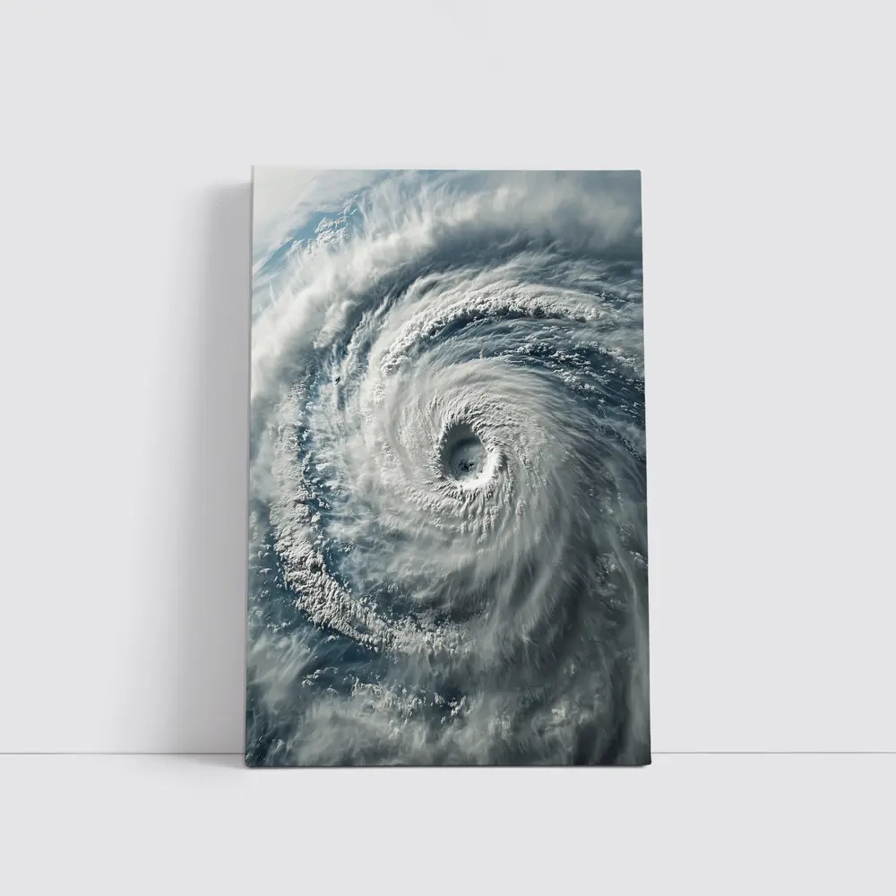Hurricane Eye Aerial View Ocean Storm – Wall Art