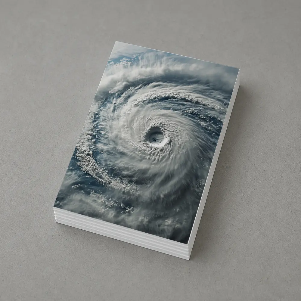 Hurricane Eye Aerial View Ocean Storm – Postcards