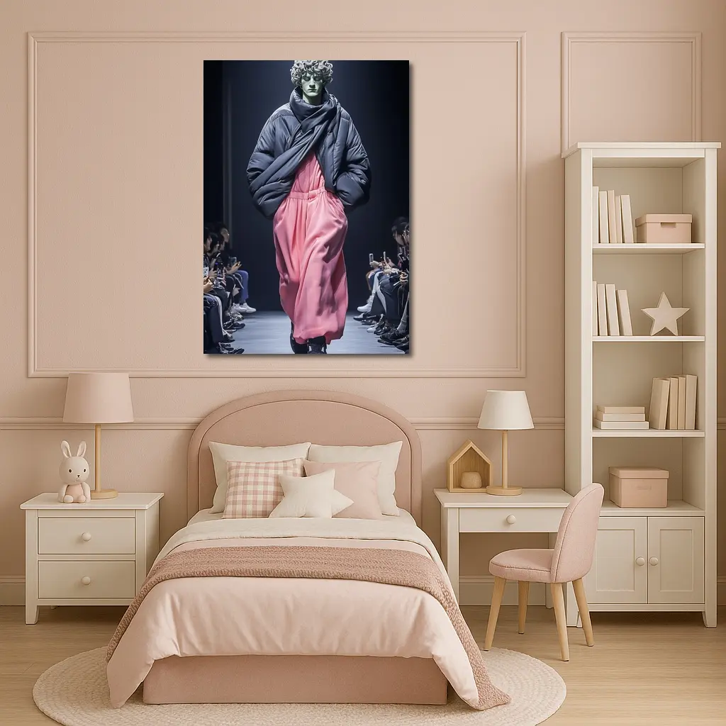 Greek Statue Model Fashion Runway Show – Wall Art