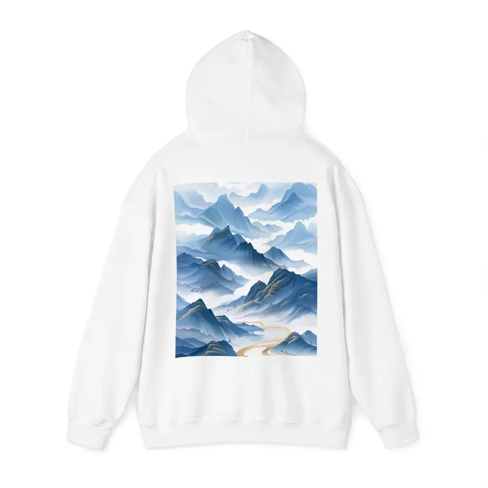 Blue Mountain Mist Chinese Ink Art – Hoodies