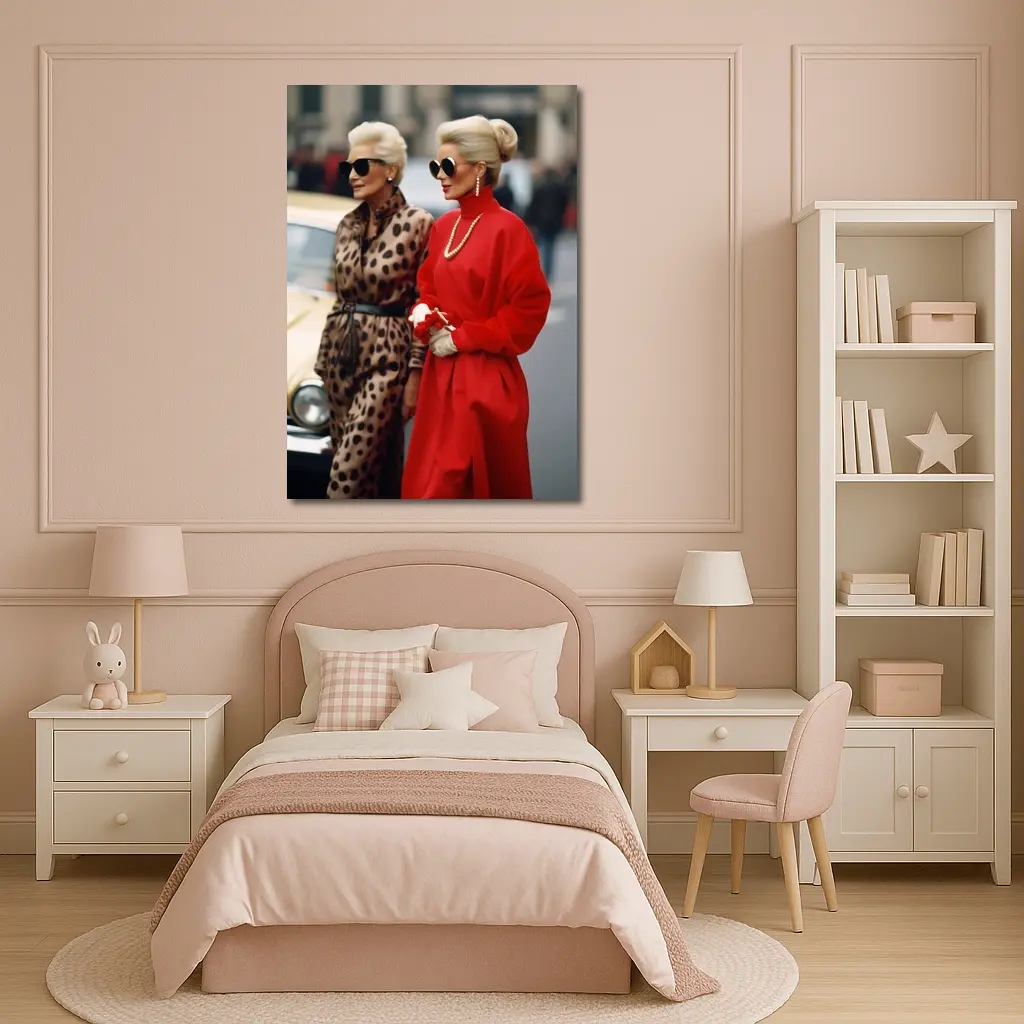 Elegant Women Street Fashion Bold Style – Wall Art