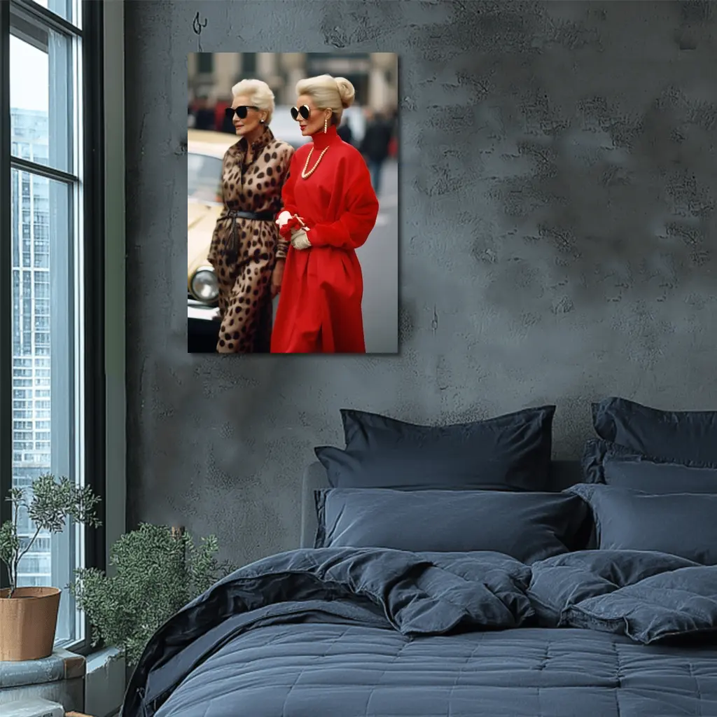 Elegant Women Street Fashion Bold Style – Wall Art