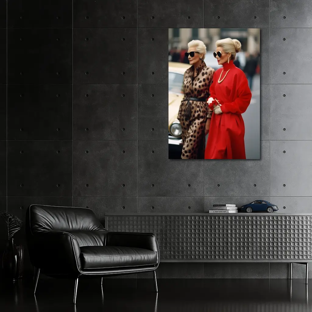 Elegant Women Street Fashion Bold Style – Wall Art