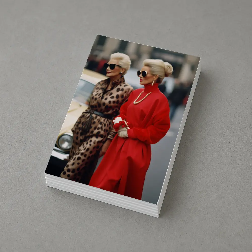 Elegant Women Street Fashion Bold Style – Postcards
