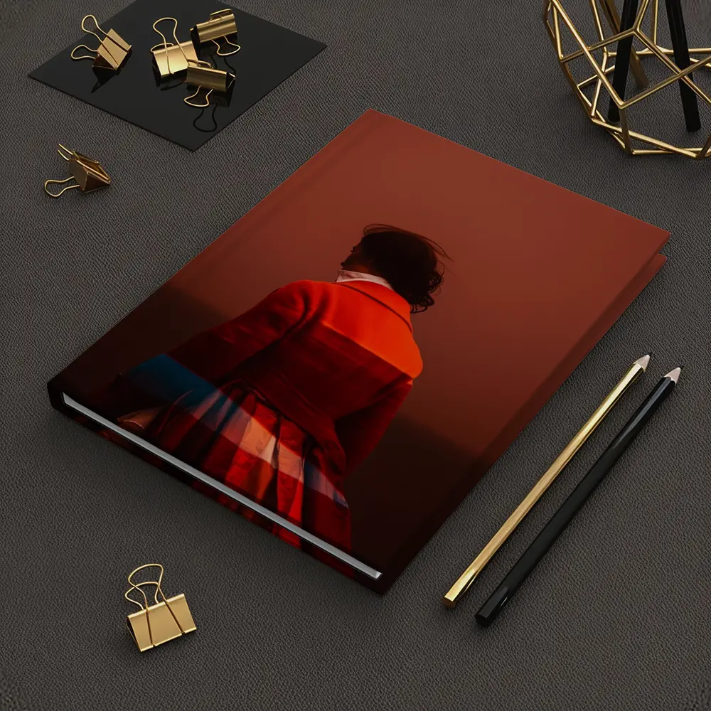 Woman Red Coat Dramatic Sunset Sky – Notebooks