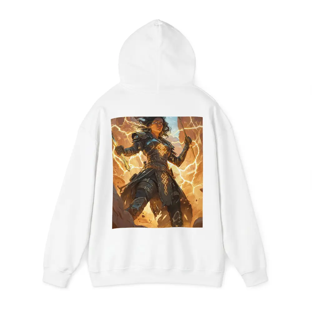 Lightning Warrior Woman Dark Fantasy Art – Hoodies