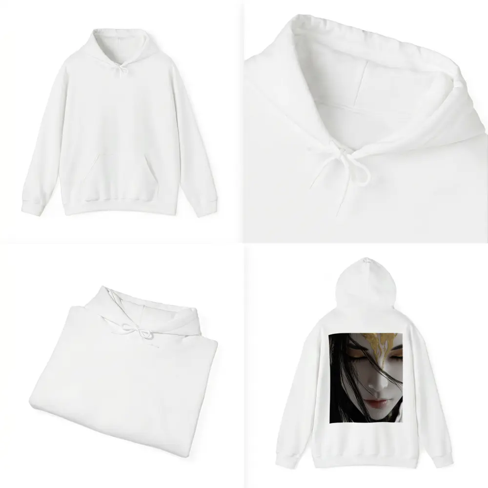 Fantasy Woman Gold Crown Dark Background – Hoodies