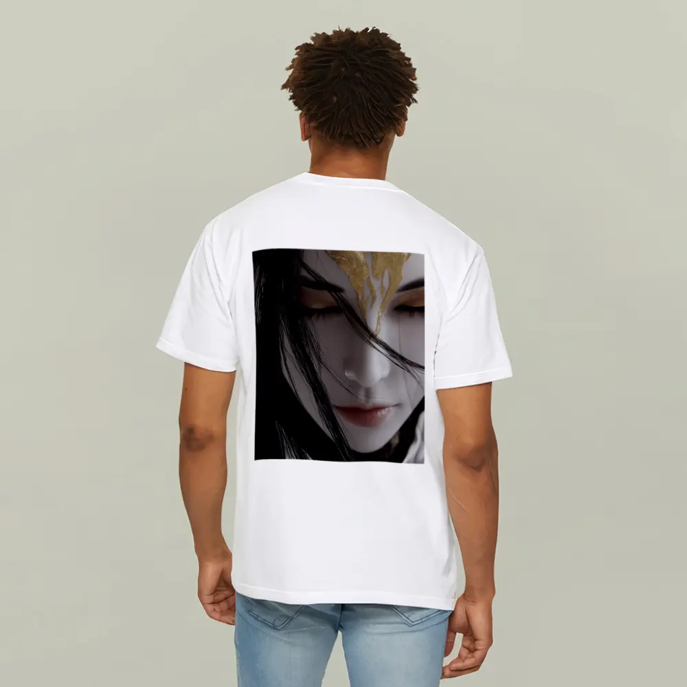 Fantasy Woman Gold Crown Dark Background – T-Shirts