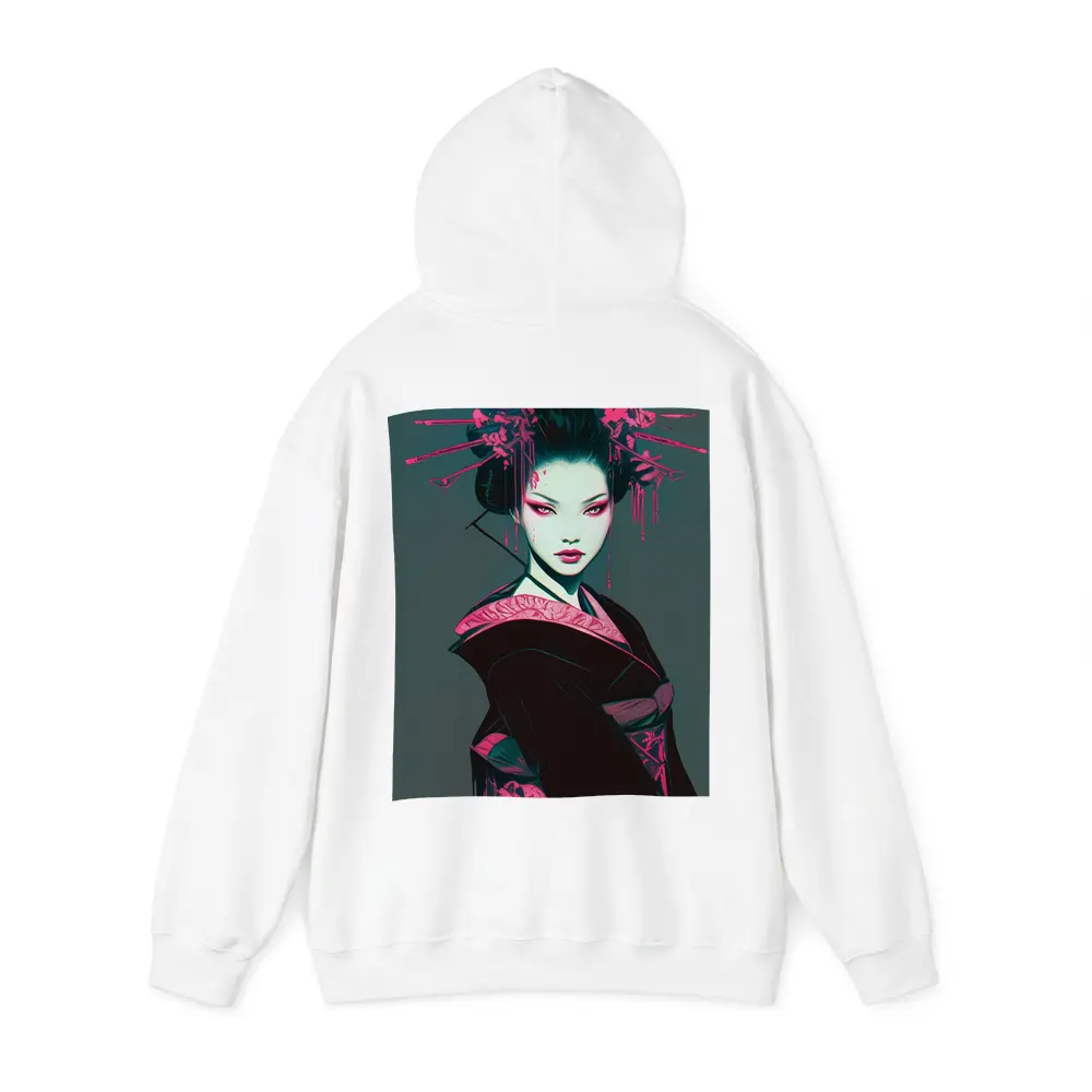 Dark Geisha Pink Ink Cyberpunk Art – Hoodies