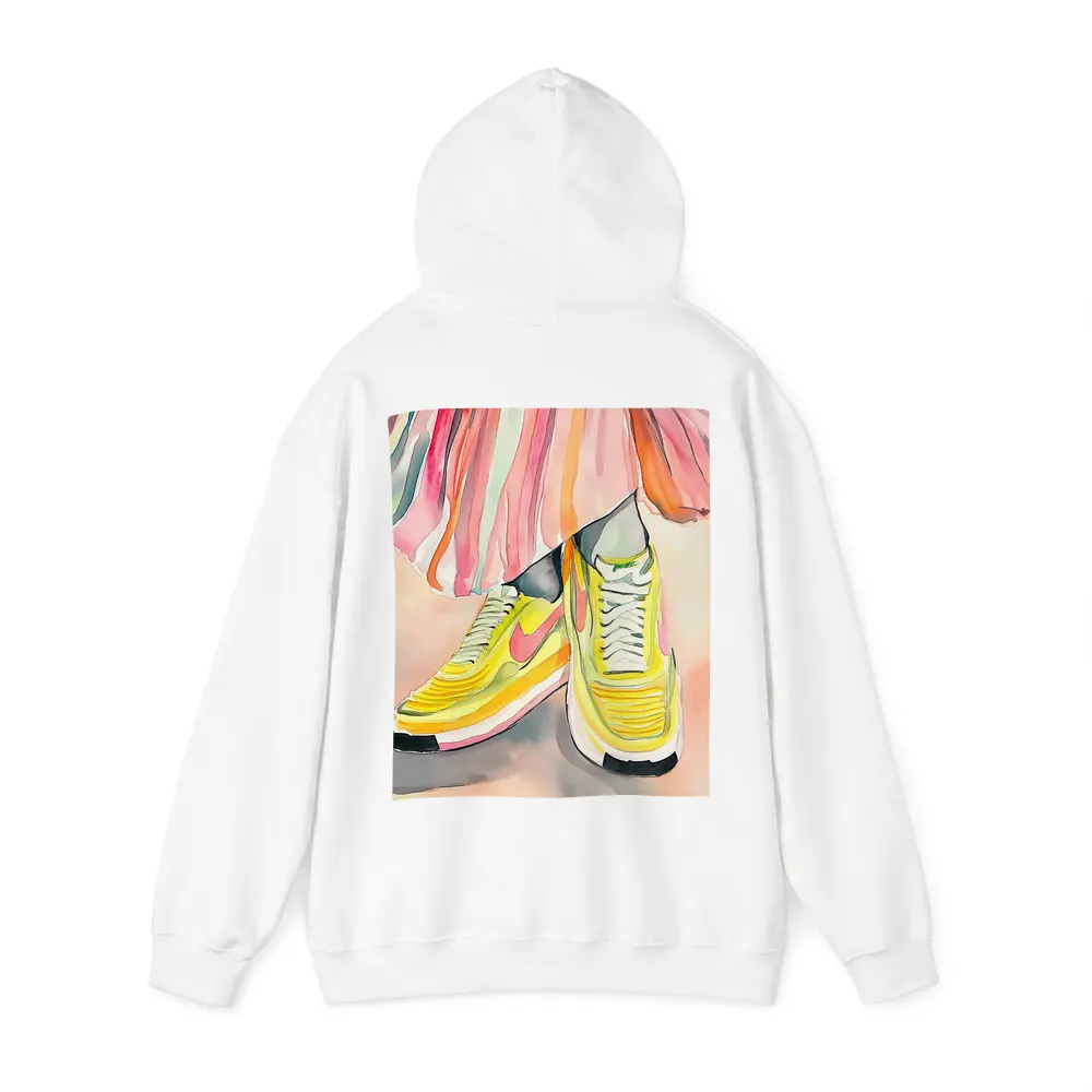 Yellow Nike Sneakers Watercolor Fashion Illustration – Hoodies