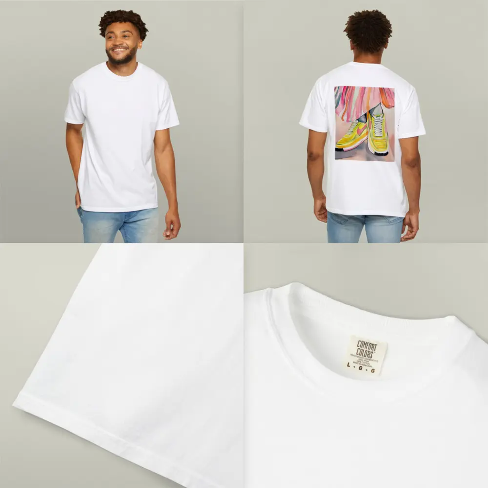 Yellow Nike Sneakers Watercolor Fashion Illustration – T-Shirts