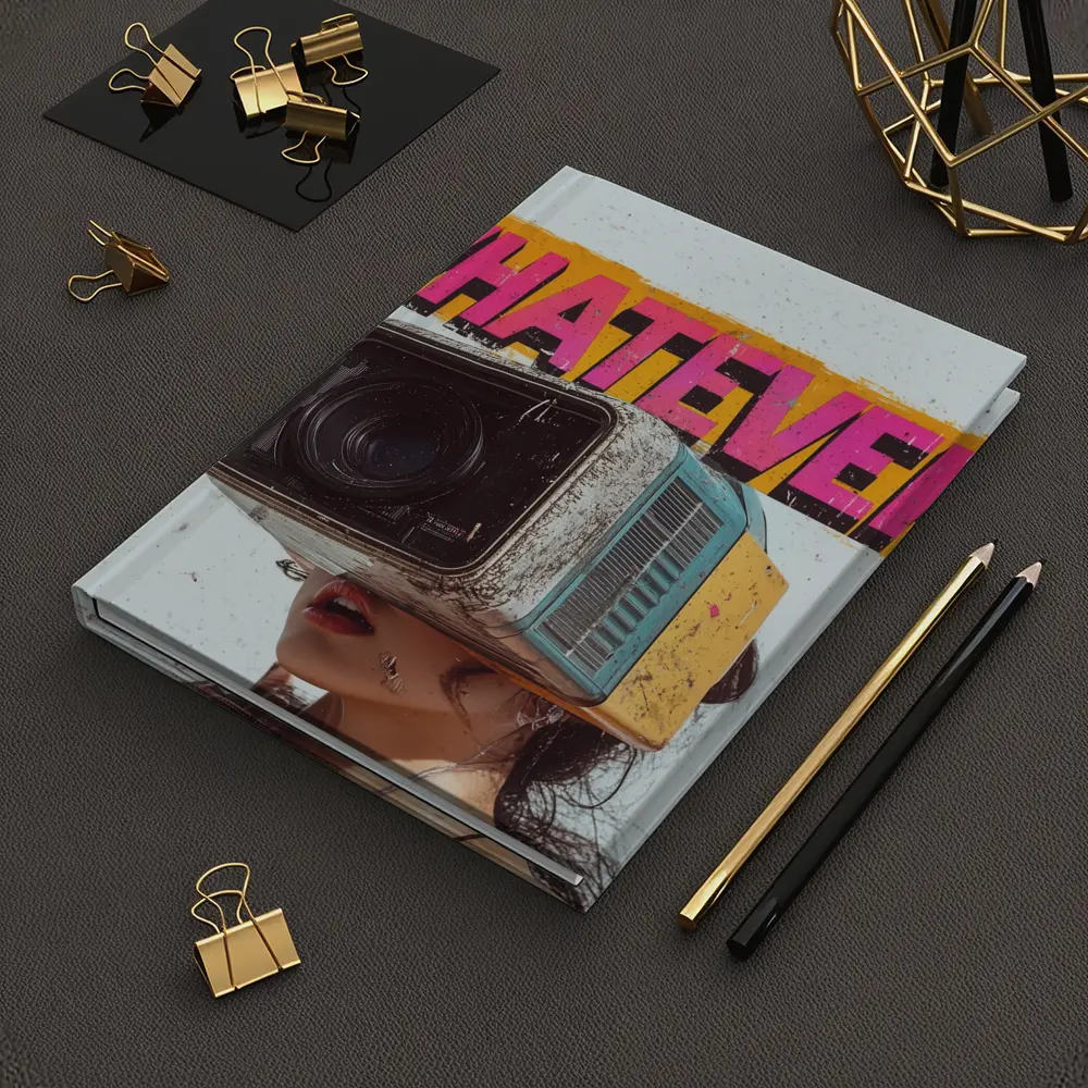 Whatever Retro Camera Head Woman Art – Notebooks