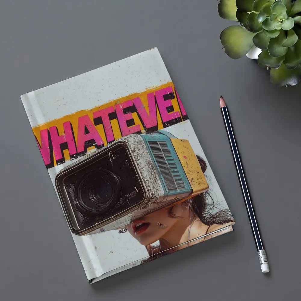Whatever Retro Camera Head Woman Art – Notebooks