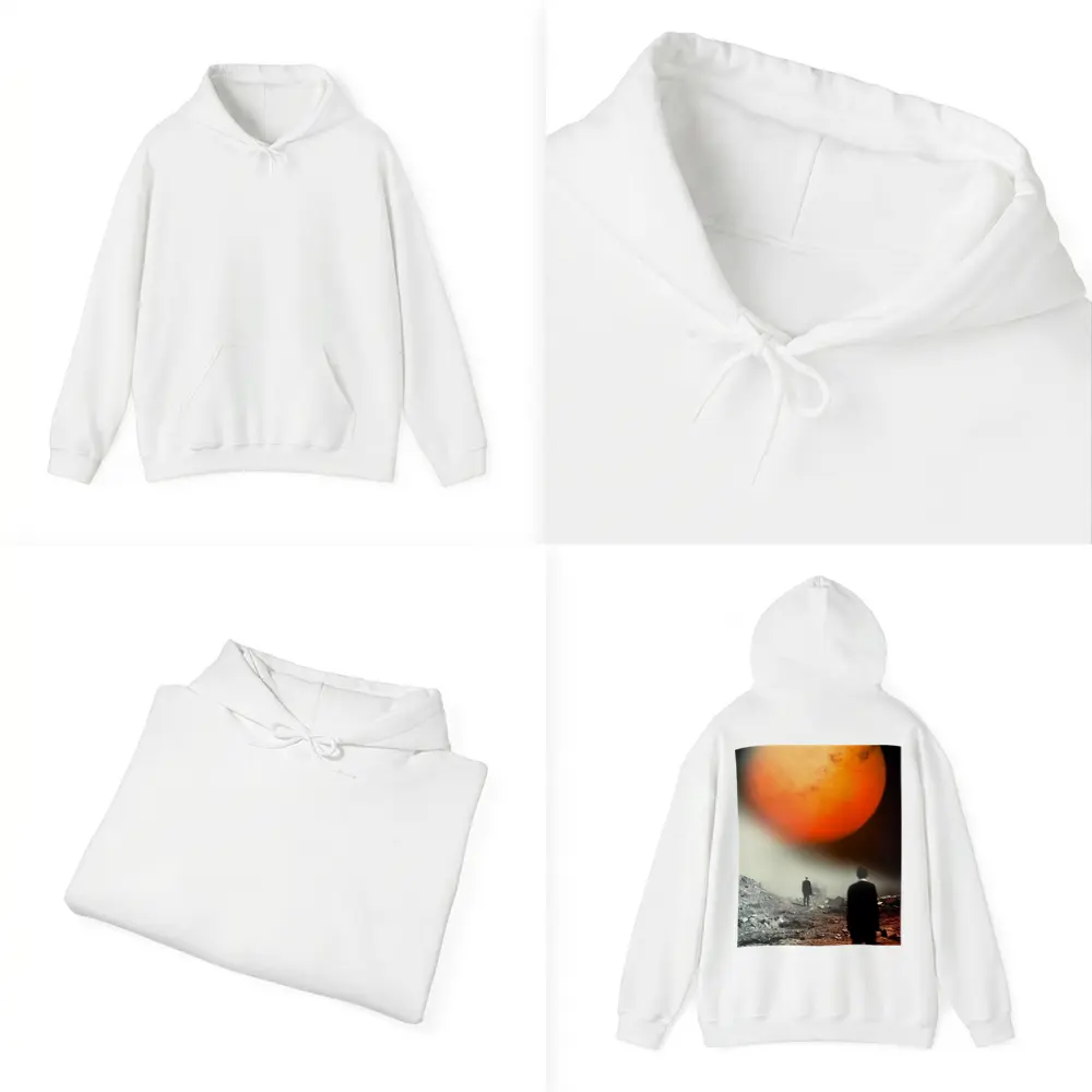 Men Walking Toward Mars Surreal Landscape – Hoodies