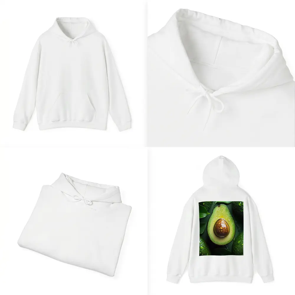 Fresh Avocado Halved With Water Droplets – Hoodies