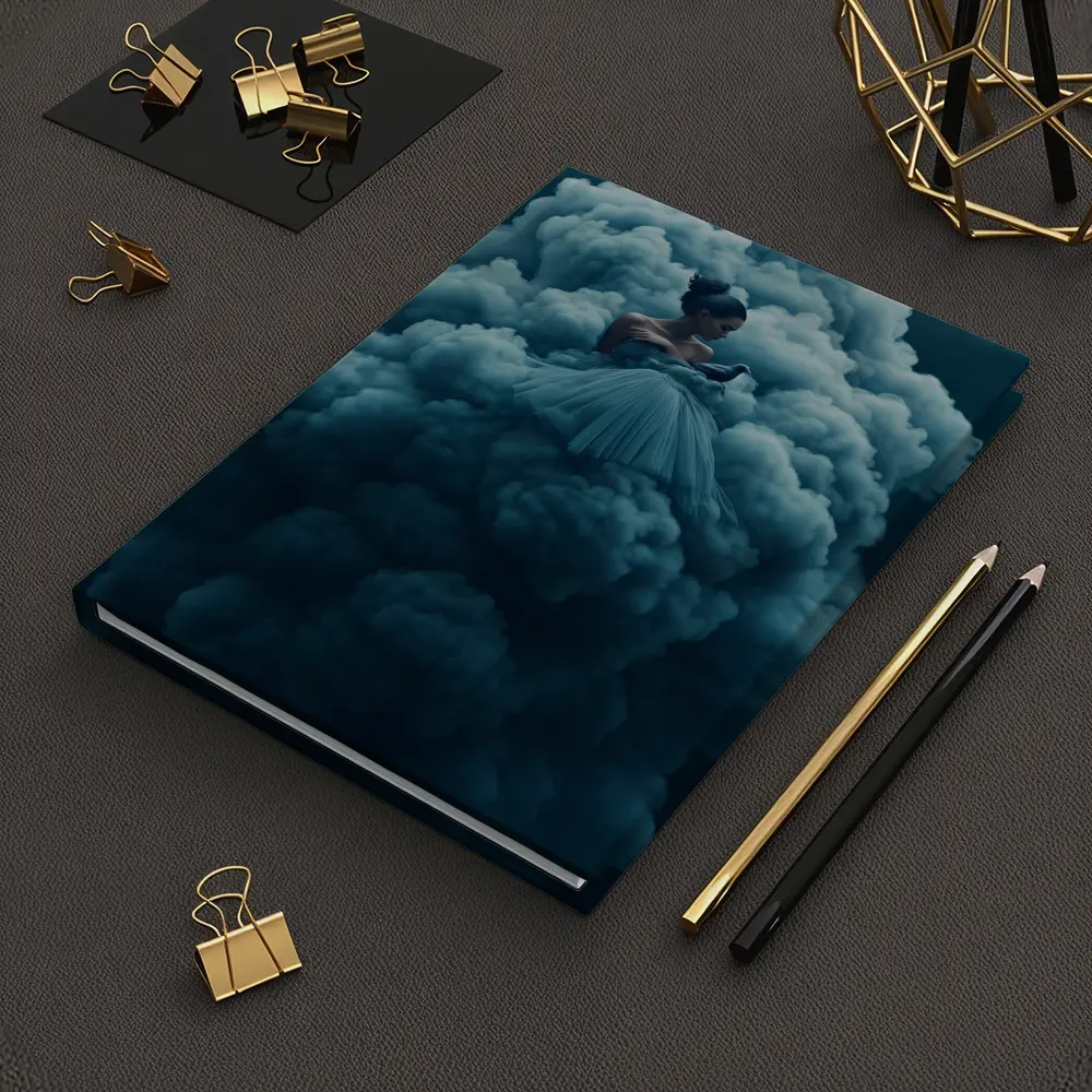 Woman in Blue Gown Surrounded by Clouds – Notebooks