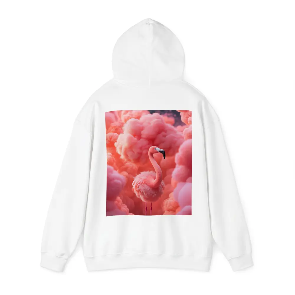 Pink Flamingo Surrounded by Fluffy Pink Clouds – Hoodies