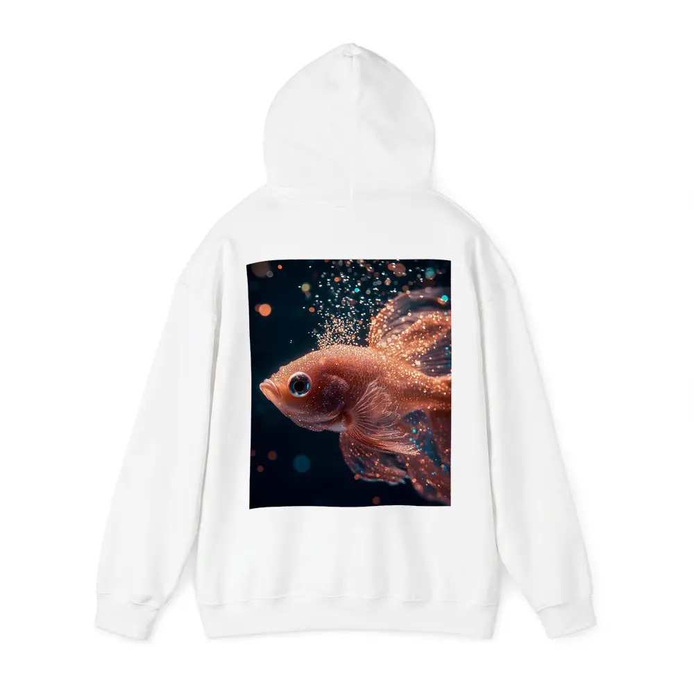 Rose Gold Betta Fish Dark Bokeh Background – Hoodies