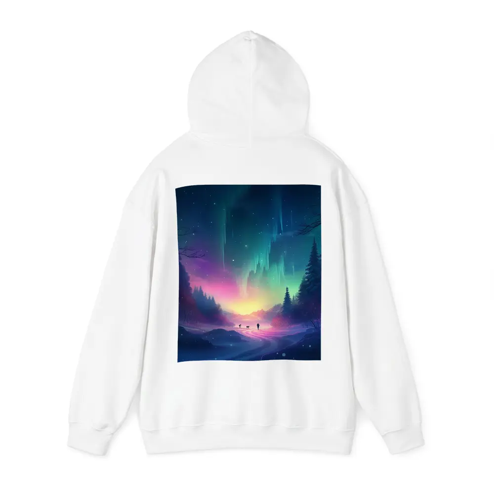 Northern Lights Winter Forest Night Walk – Hoodies