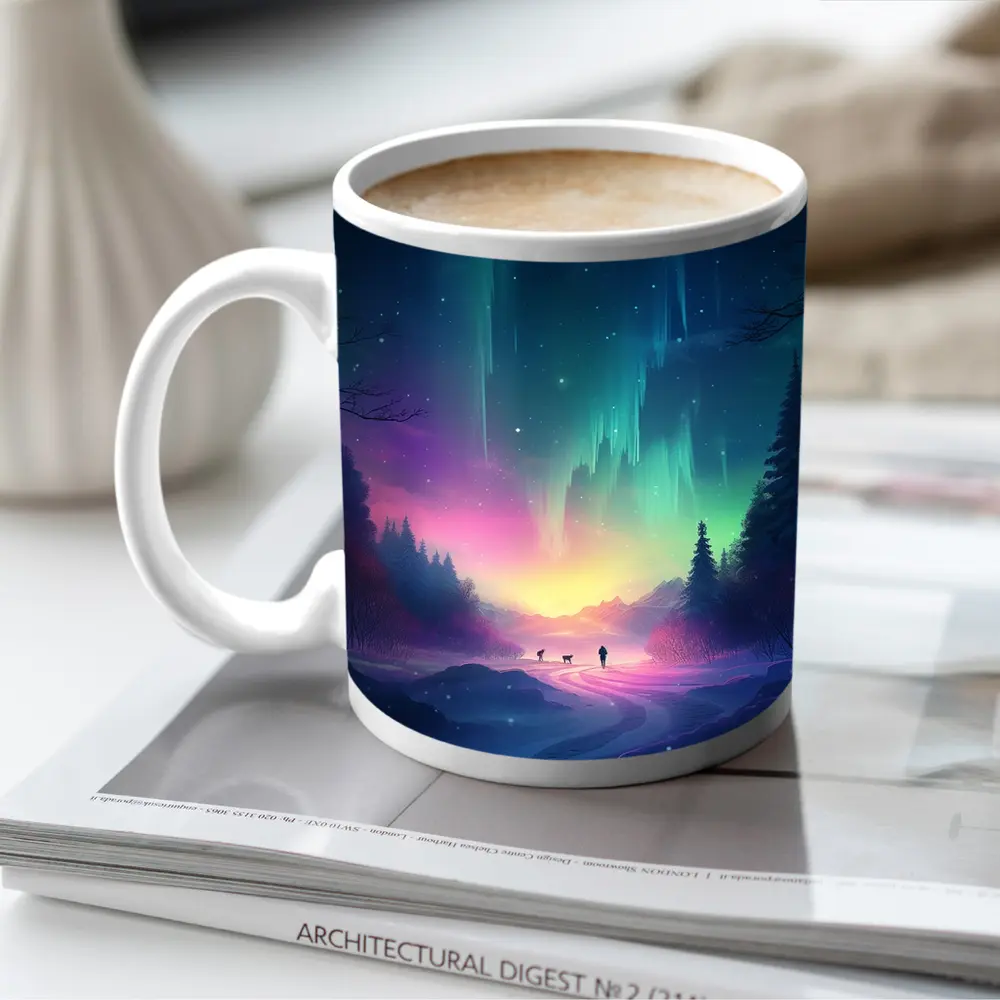 Northern Lights Winter Forest Night Walk – Mugs