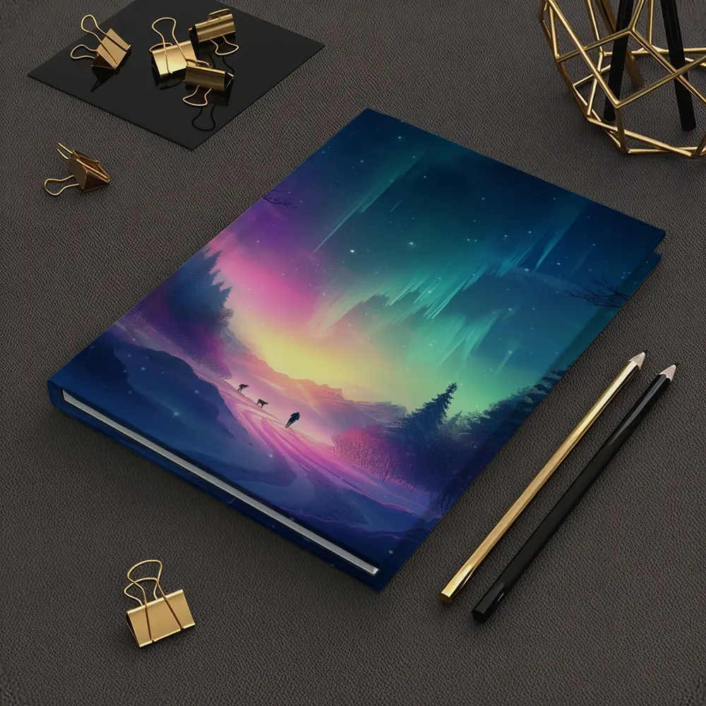 Northern Lights Winter Forest Night Walk – Notebooks