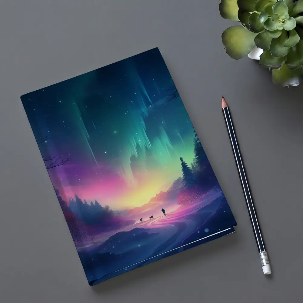 Northern Lights Winter Forest Night Walk – Notebooks