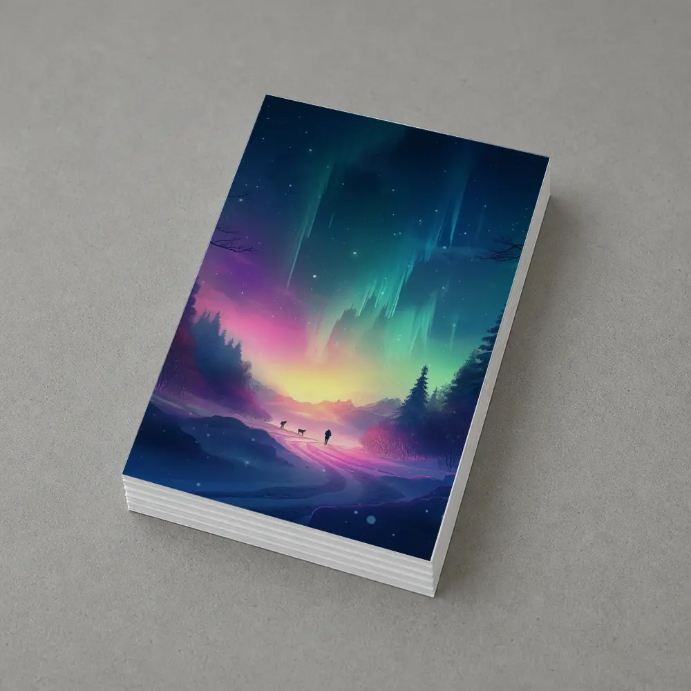Northern Lights Winter Forest Night Walk – Postcards