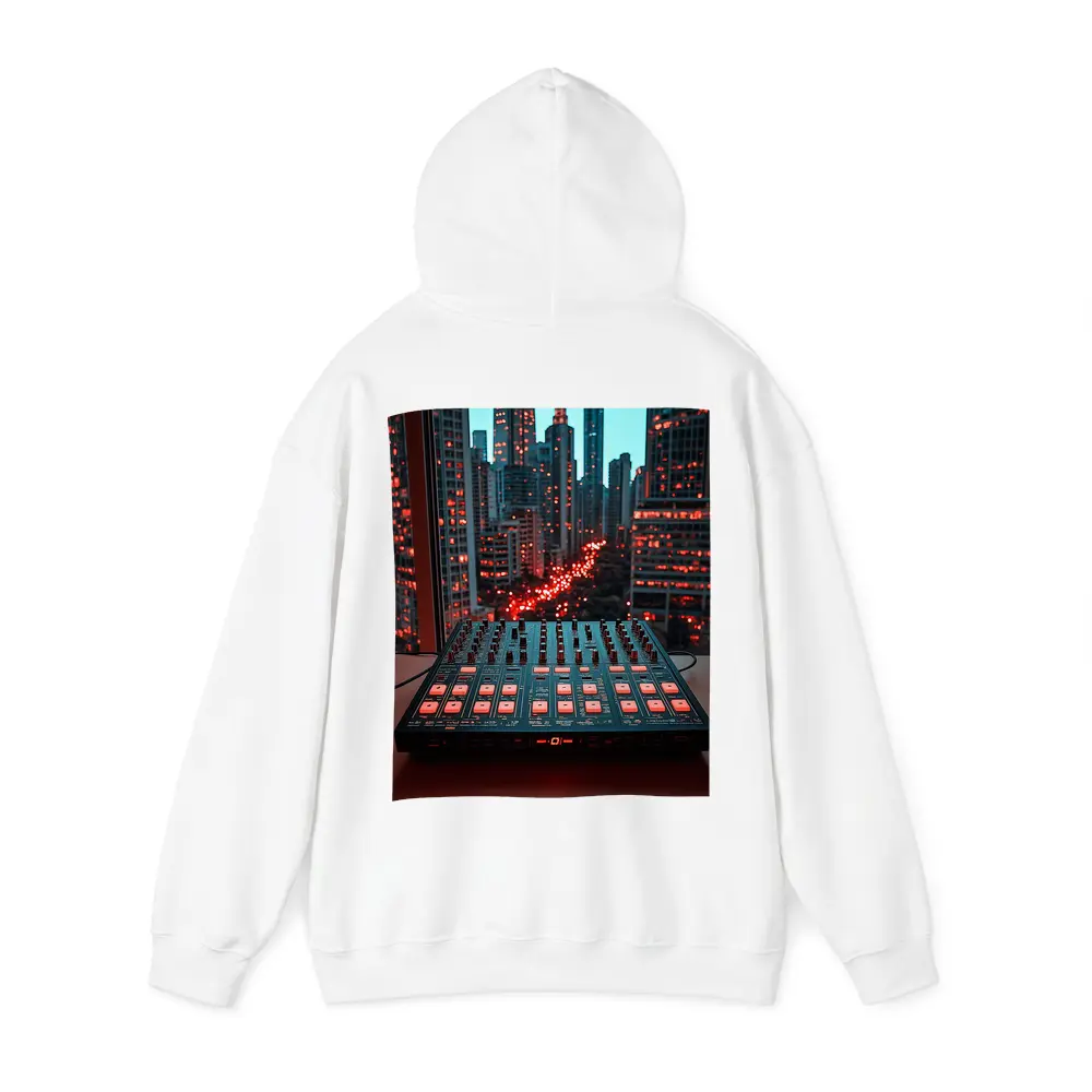 DJ Mixer Controller City Skyline Night – Hoodies